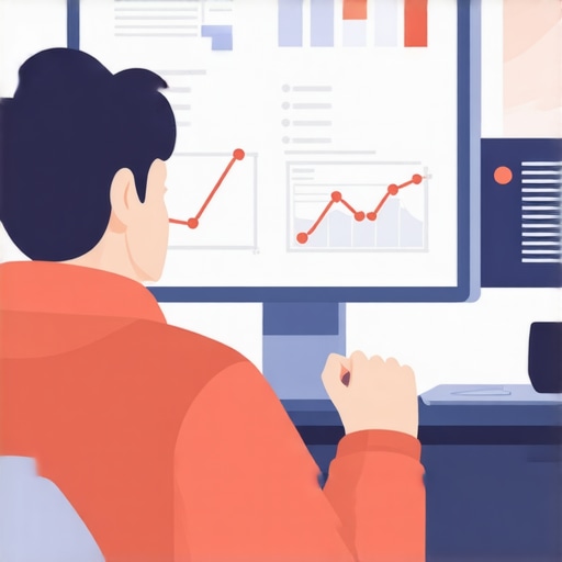 Advanced Local SEO Techniques Visual Digital marketer analyzing local SEO data and schema markup code on screen.