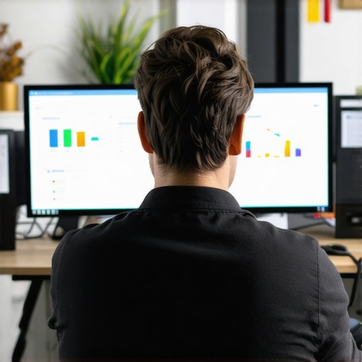 Person reviewing local SEO technical data on a computer screen