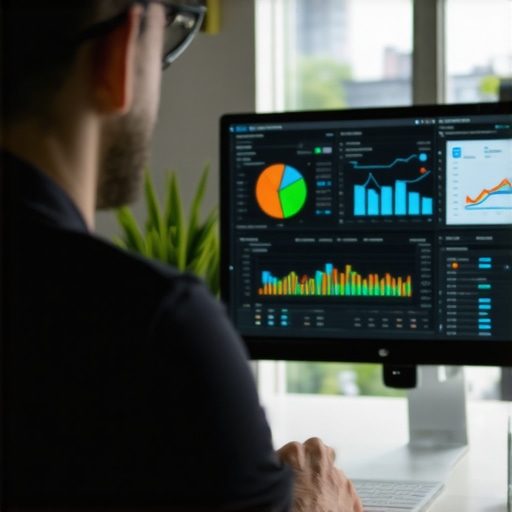 Data-Driven GMB Strategy Business owner reviewing GMB analytics and data-driven insights for local SEO improvement.