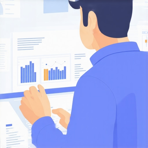 Deep Dive into Local SEO Metrics Business owner analyzing local SEO data on a computer.