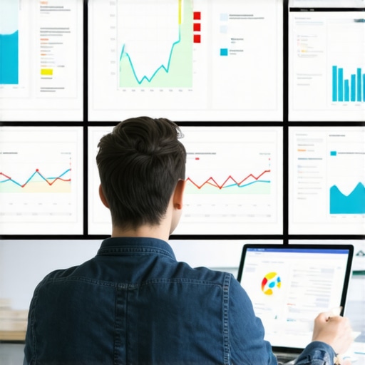 Deep Local SEO Analytics in Action SEO expert reviewing local search analytics on multiple screens.
