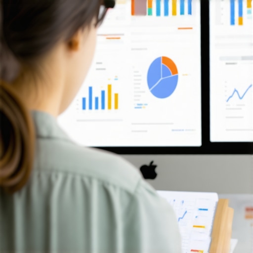 A person analyzing local SEO and ranking data on a laptop