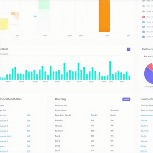 Dashboard with charts monitoring GMB rankings, citations, and reviews.