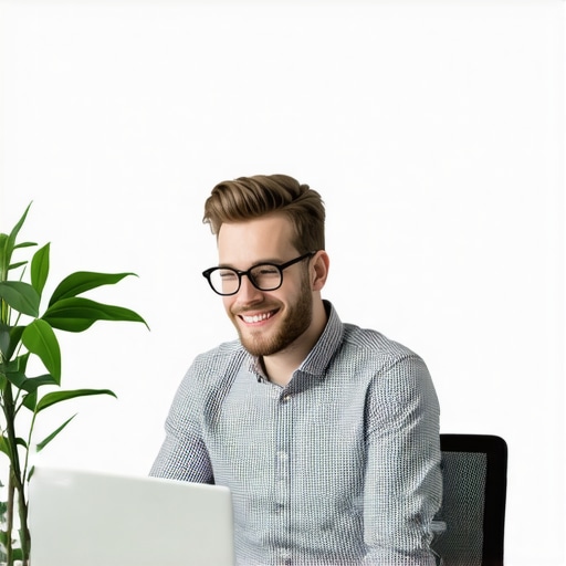 Optimizing Google My Business Profile for Better Rankings Business owner updating and optimizing Google My Business profile on a laptop.