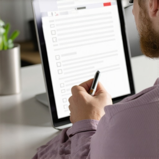 Business owner reviewing and correcting citation entries on a laptop.