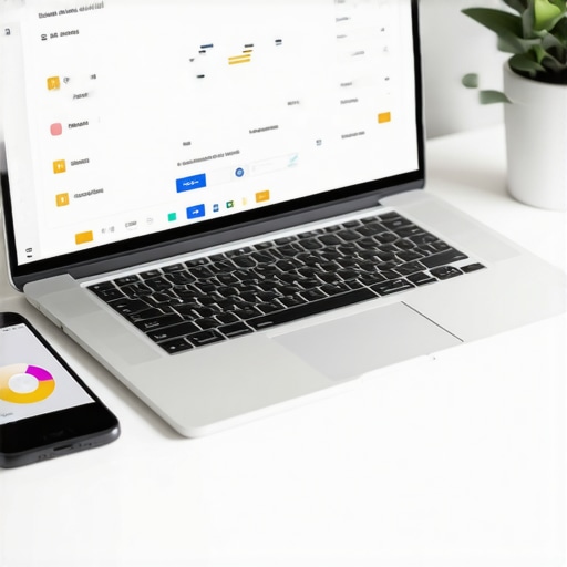 Desk setup with SEO dashboards on screens, illustrating tools used for maintaining local SEO rankings.