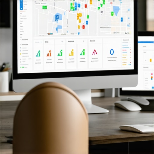 Effective Tools for Long-Term Map Ranking Person analyzing local SEO performance with various tools on a computer