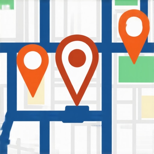 A stylized map of a neighborhood with signals and markers being optimized for better visibility.